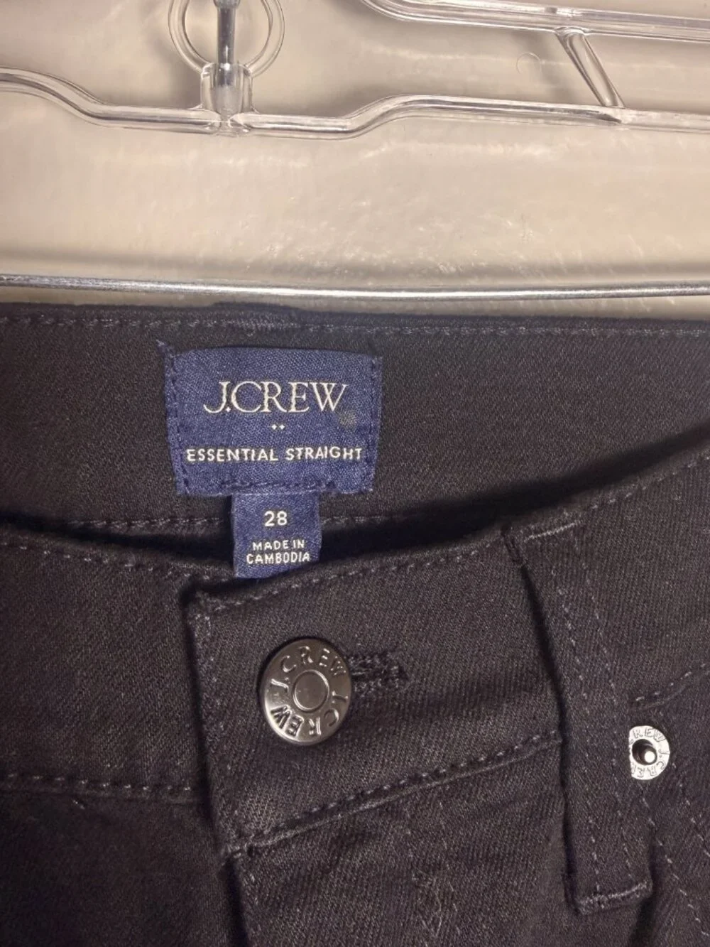 J.Crew High-Rise Straight Leg Jeans in Black